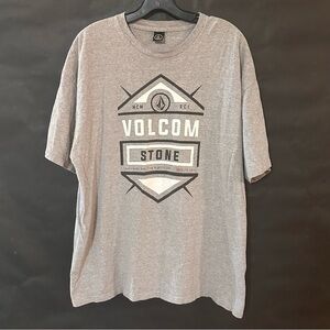 Vintage Volcom Stone Skate Gray Graphic T-Shirt Tee